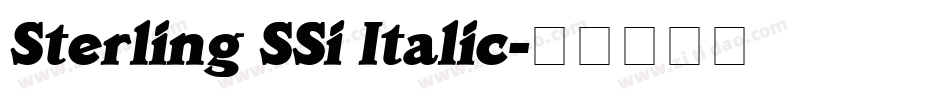 Sterling SSi Italic字体转换